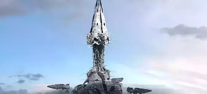 White Atlanta Sci fi Tower