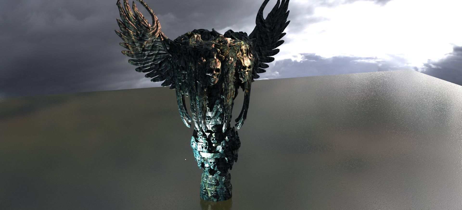 Scull arbiter floating island  3D model_1