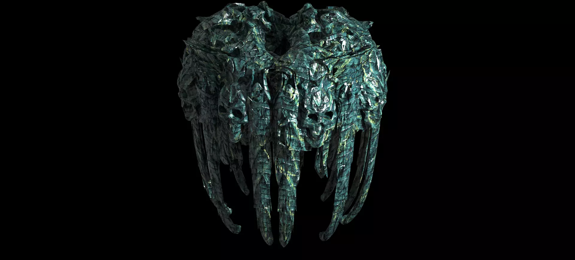Scull squid cliffs 3D model