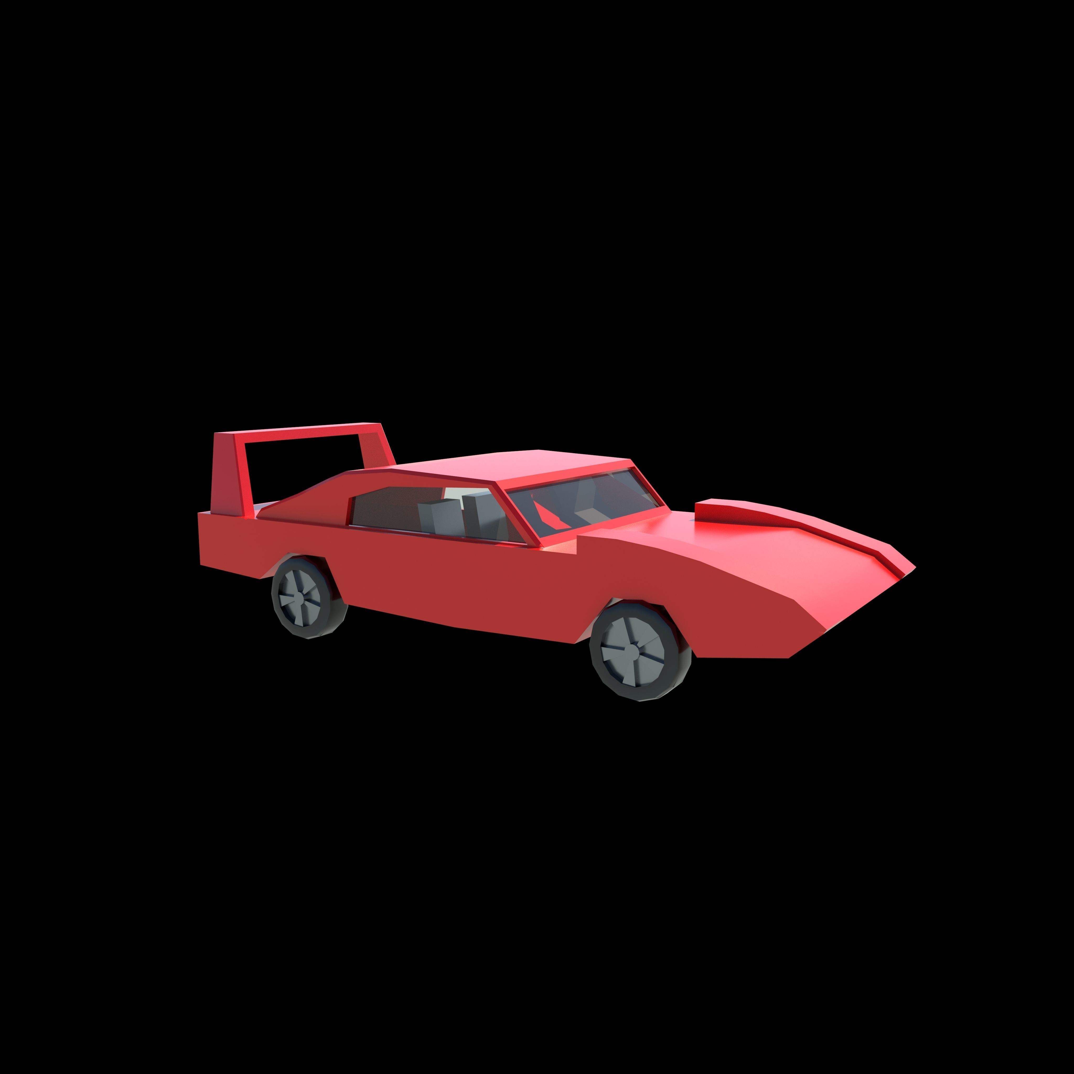 Dodge Low-poly 3D model_8