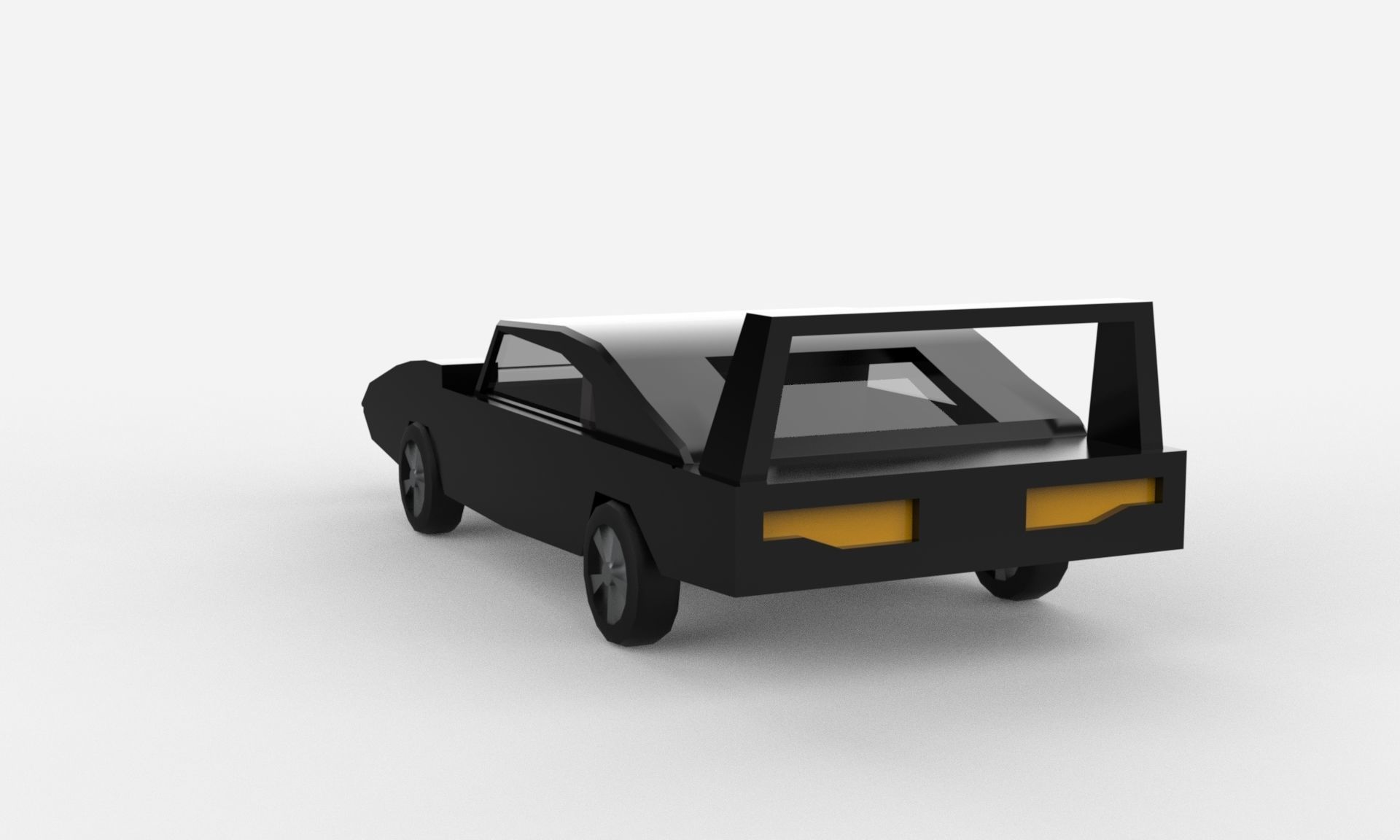 Dodge Low-poly 3D model_3