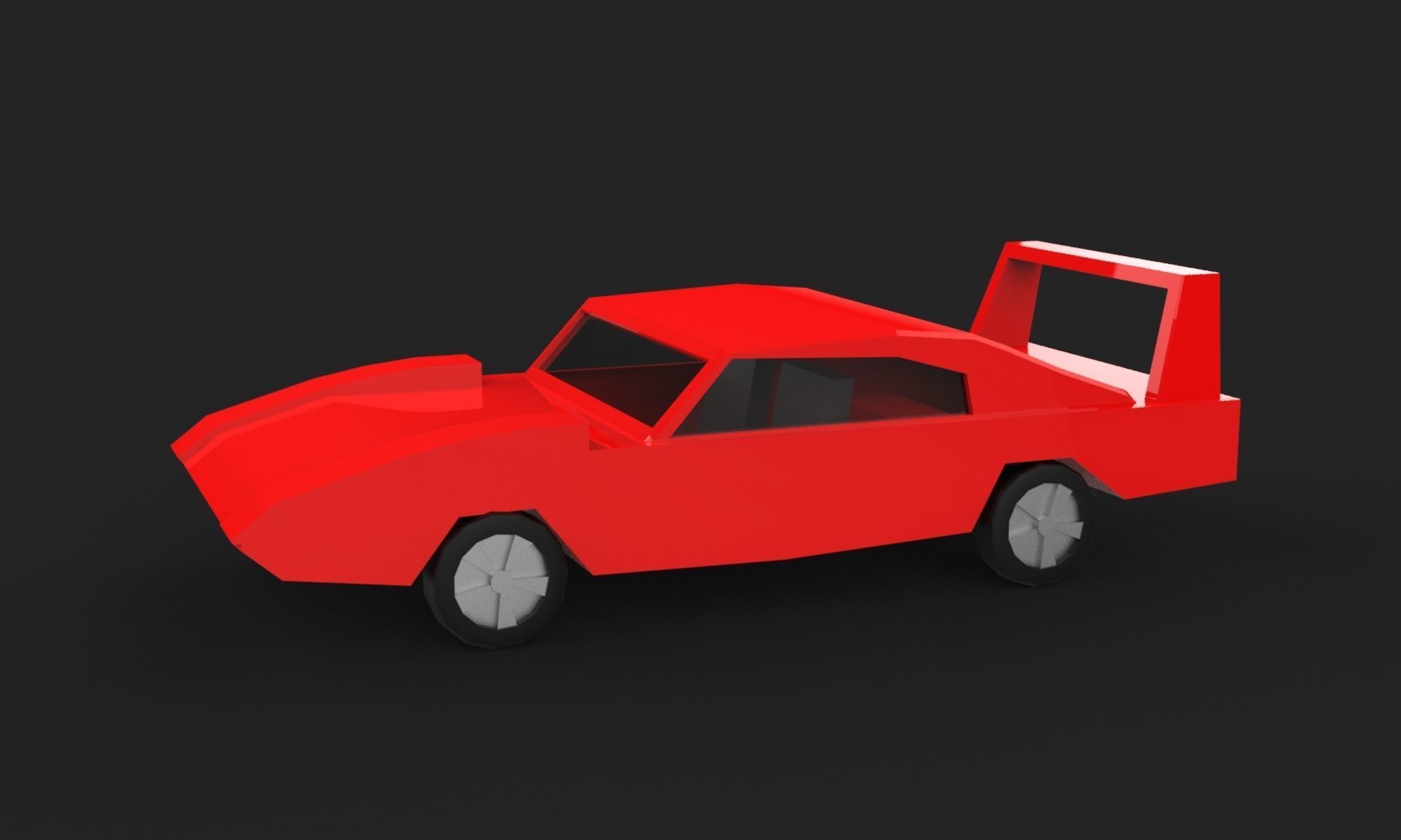 Dodge Low-poly 3D model_6