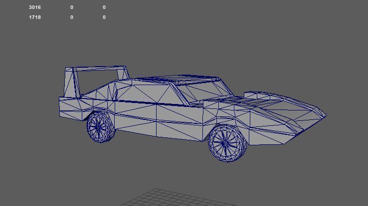 Dodge Low-poly 3D model_11