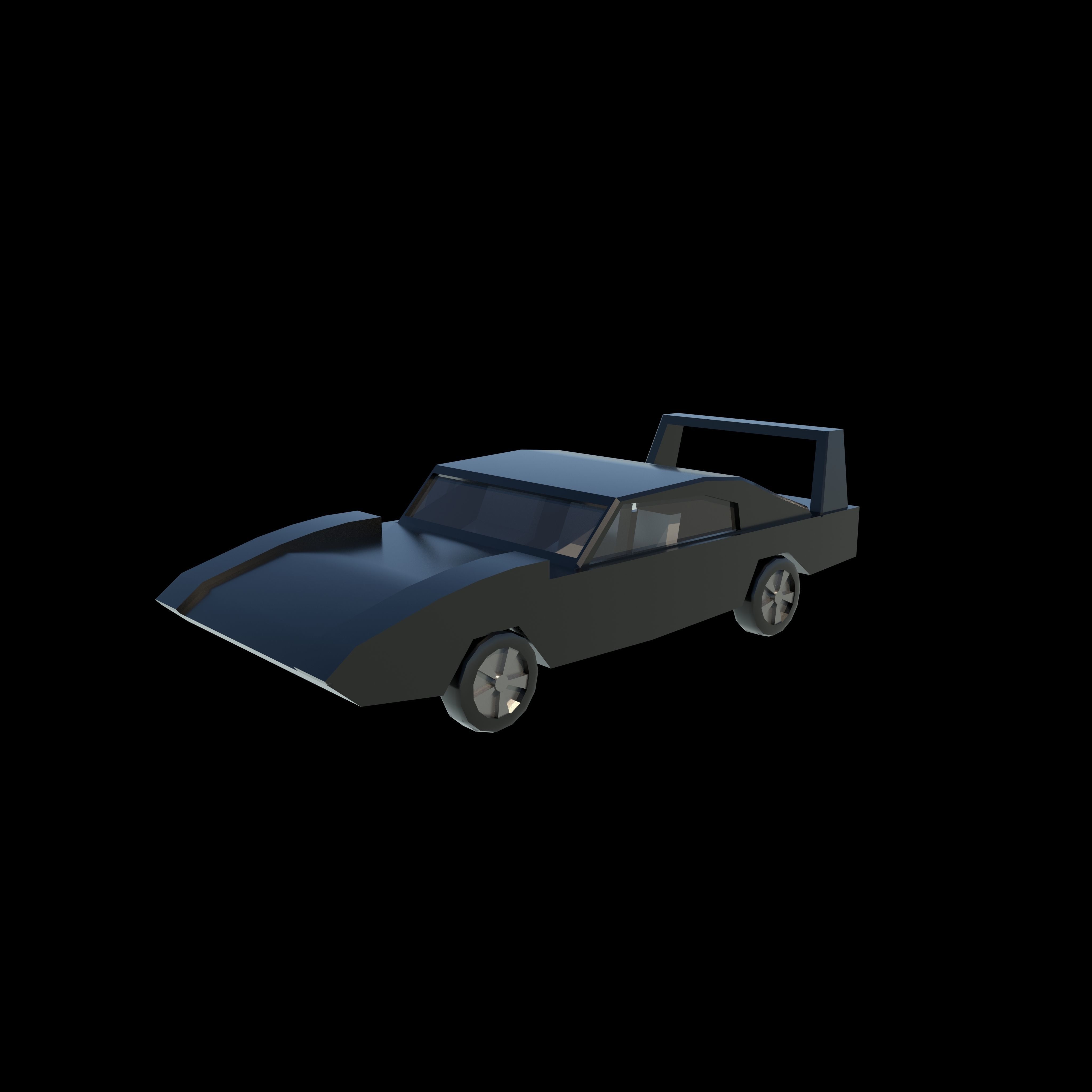 Dodge Low-poly 3D model_9