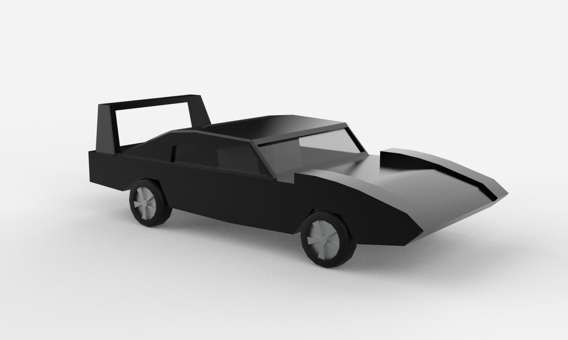 Dodge Low-poly 3D model_2