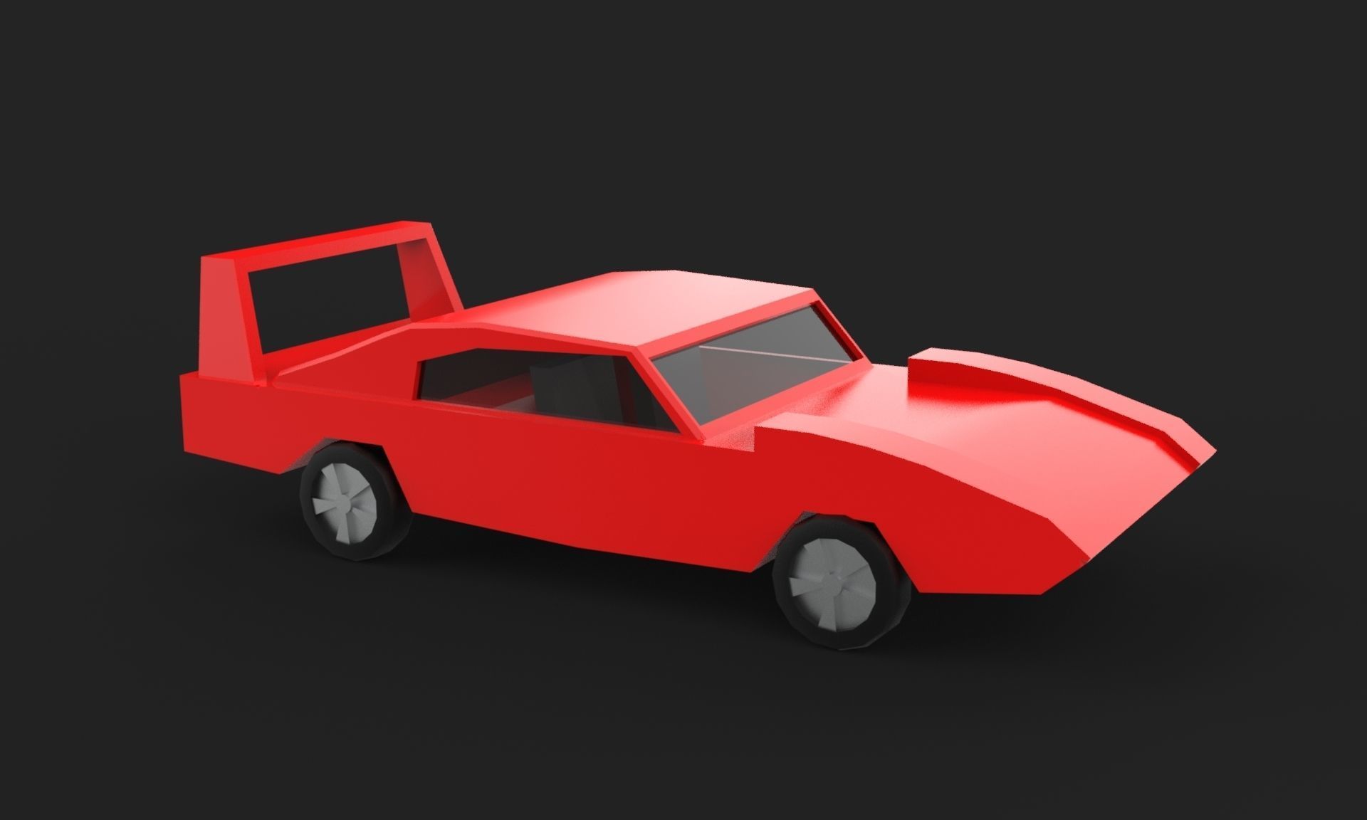 Dodge Low-poly 3D model_7