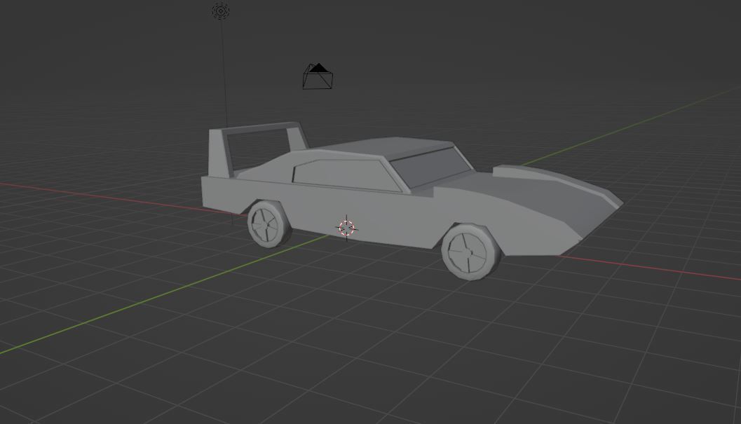 Dodge Low-poly 3D model_10
