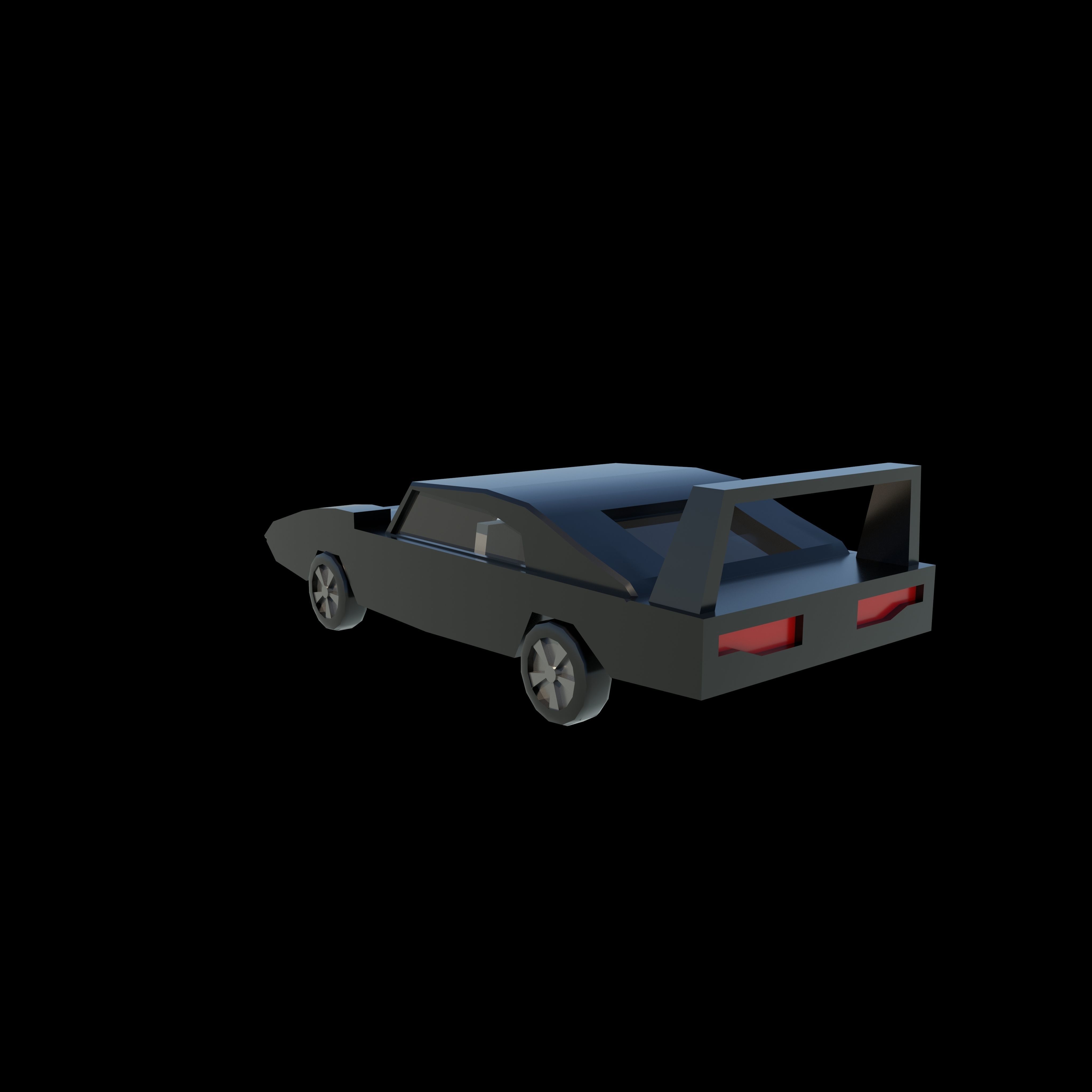 Dodge Low-poly 3D model_5