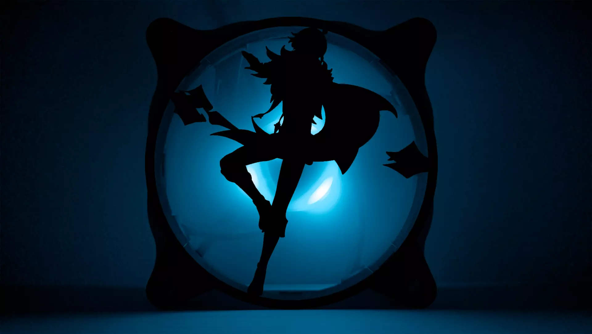 Genshin Impact Kaeya PC fan cover 3D print model