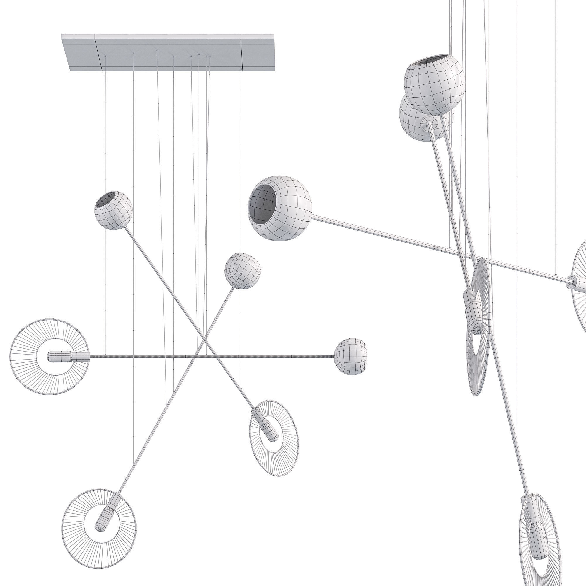 Melrose Suspension Lamp  3D model_2