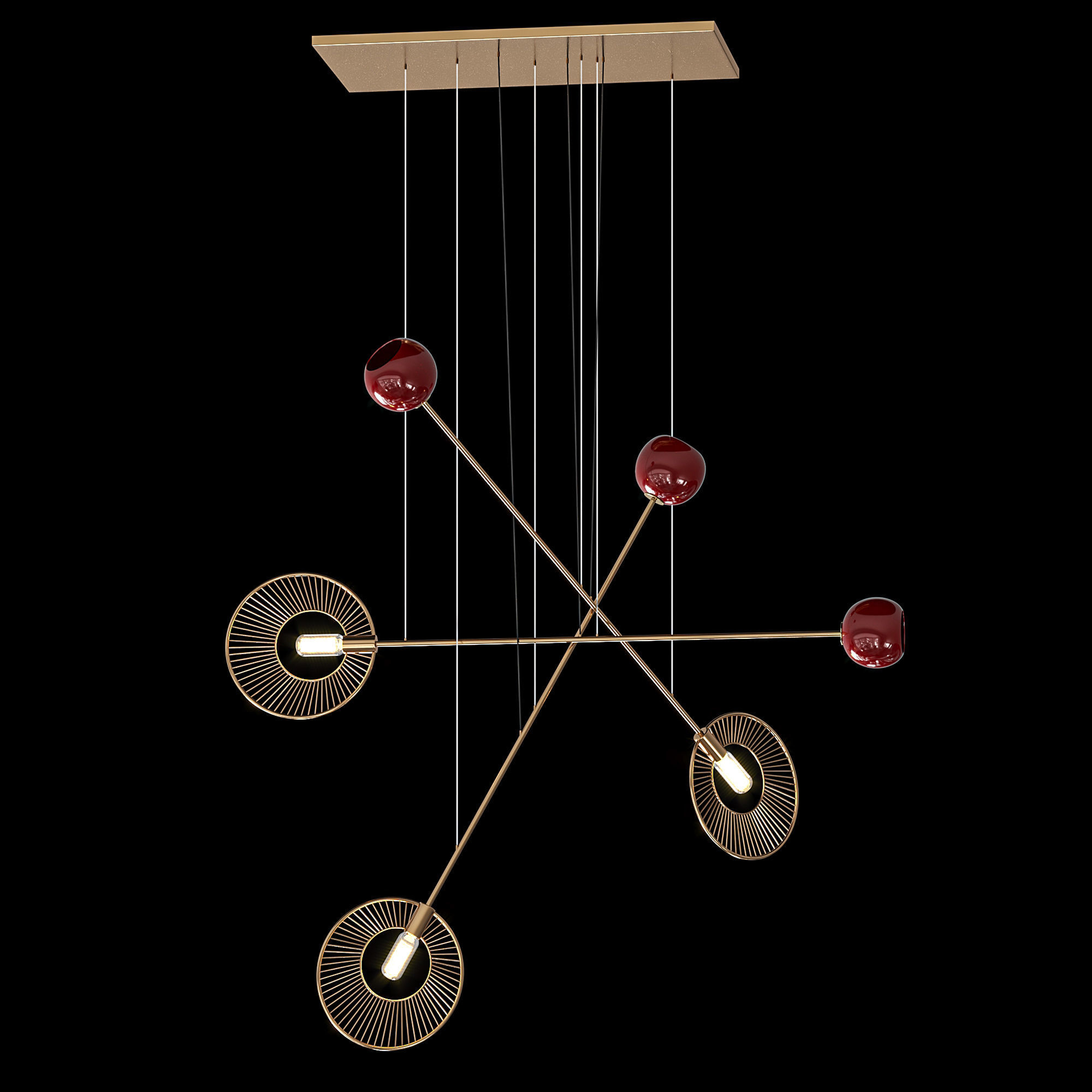 Melrose Suspension Lamp  3D model_1