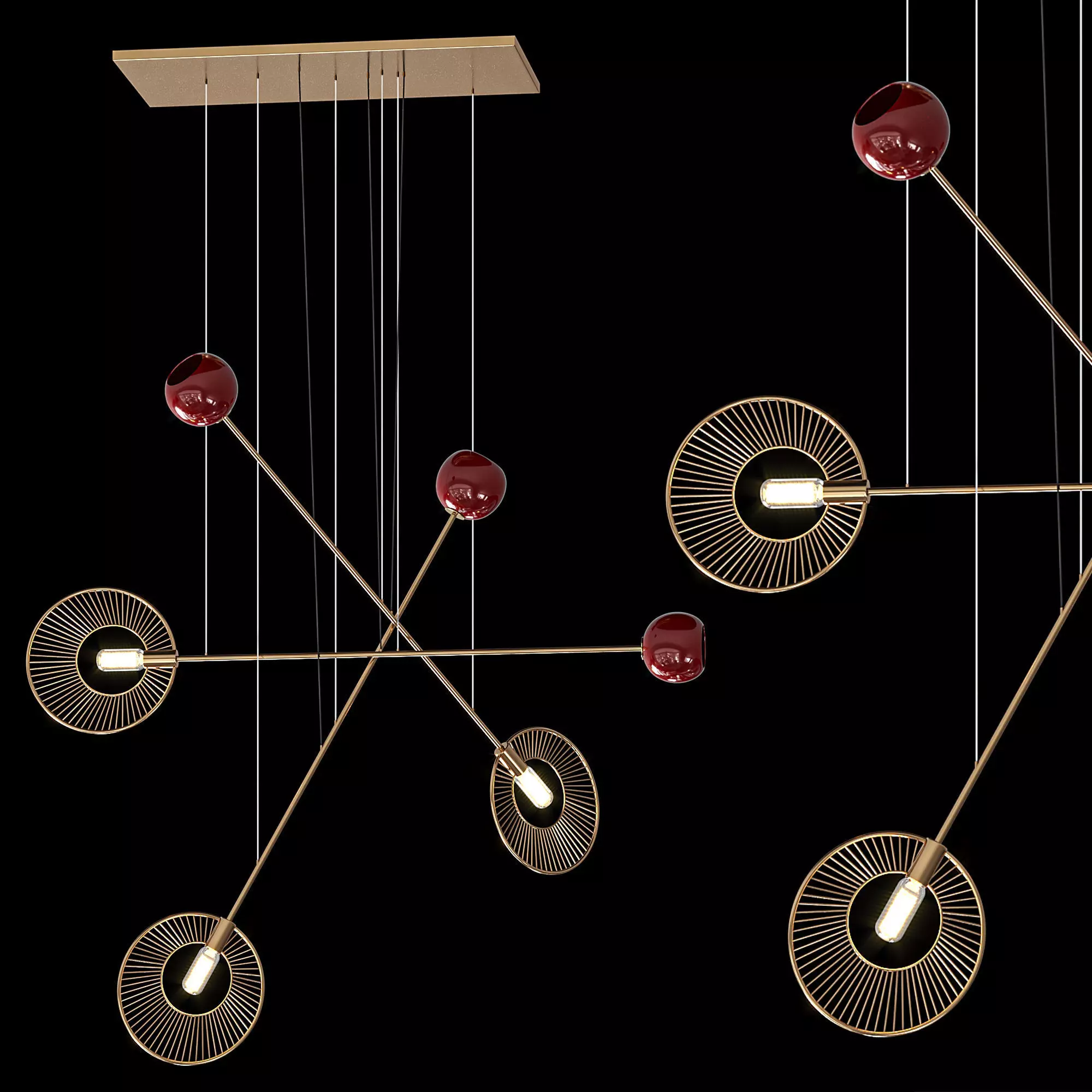Melrose Suspension Lamp  3D model_0