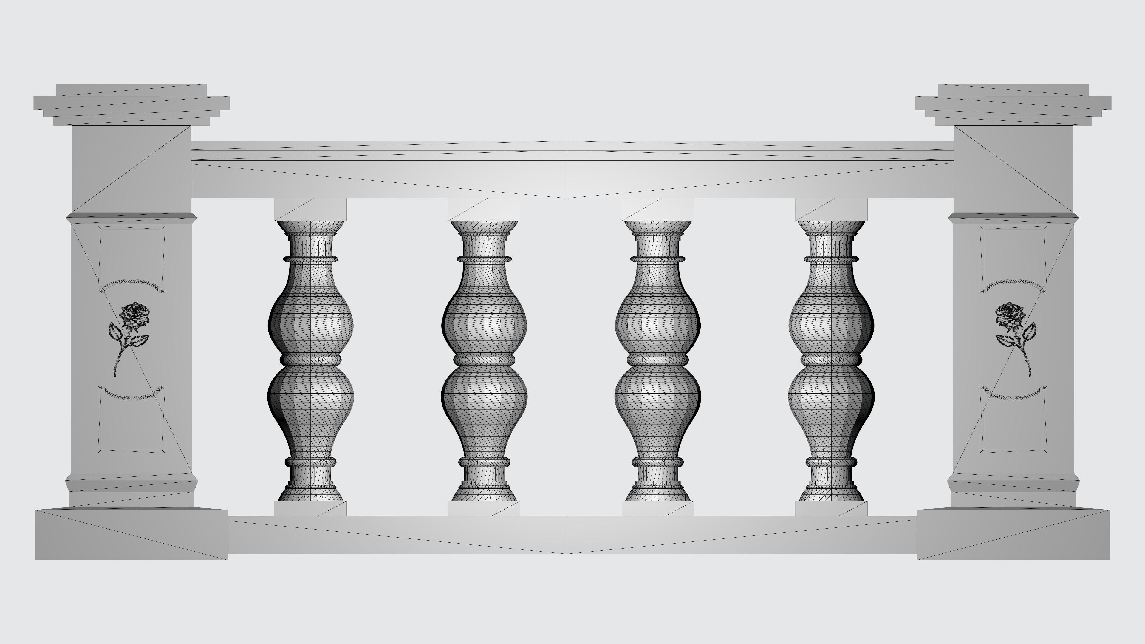 Balustrade V3 3D print model_5