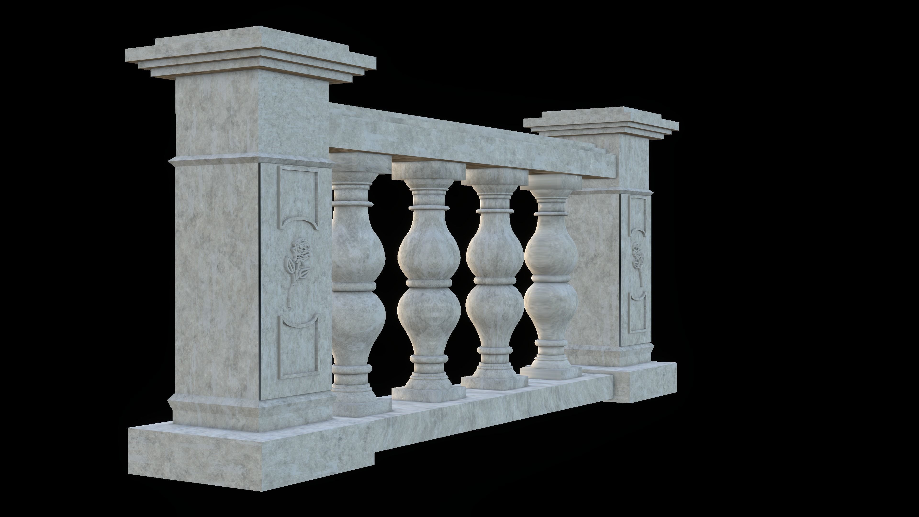 Balustrade V3 3D print model_3