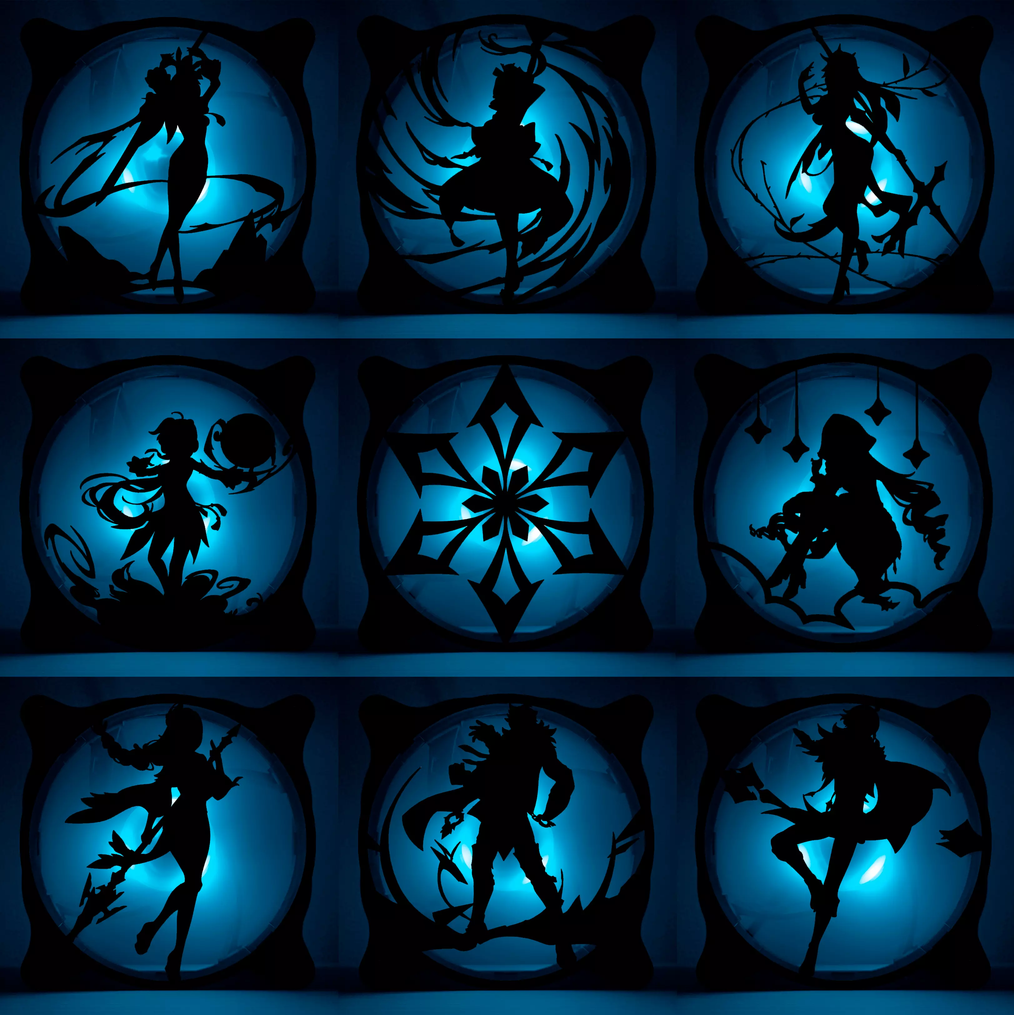 Genshin Impact Characters Cryo PC fan cover 3D Model Collection_0