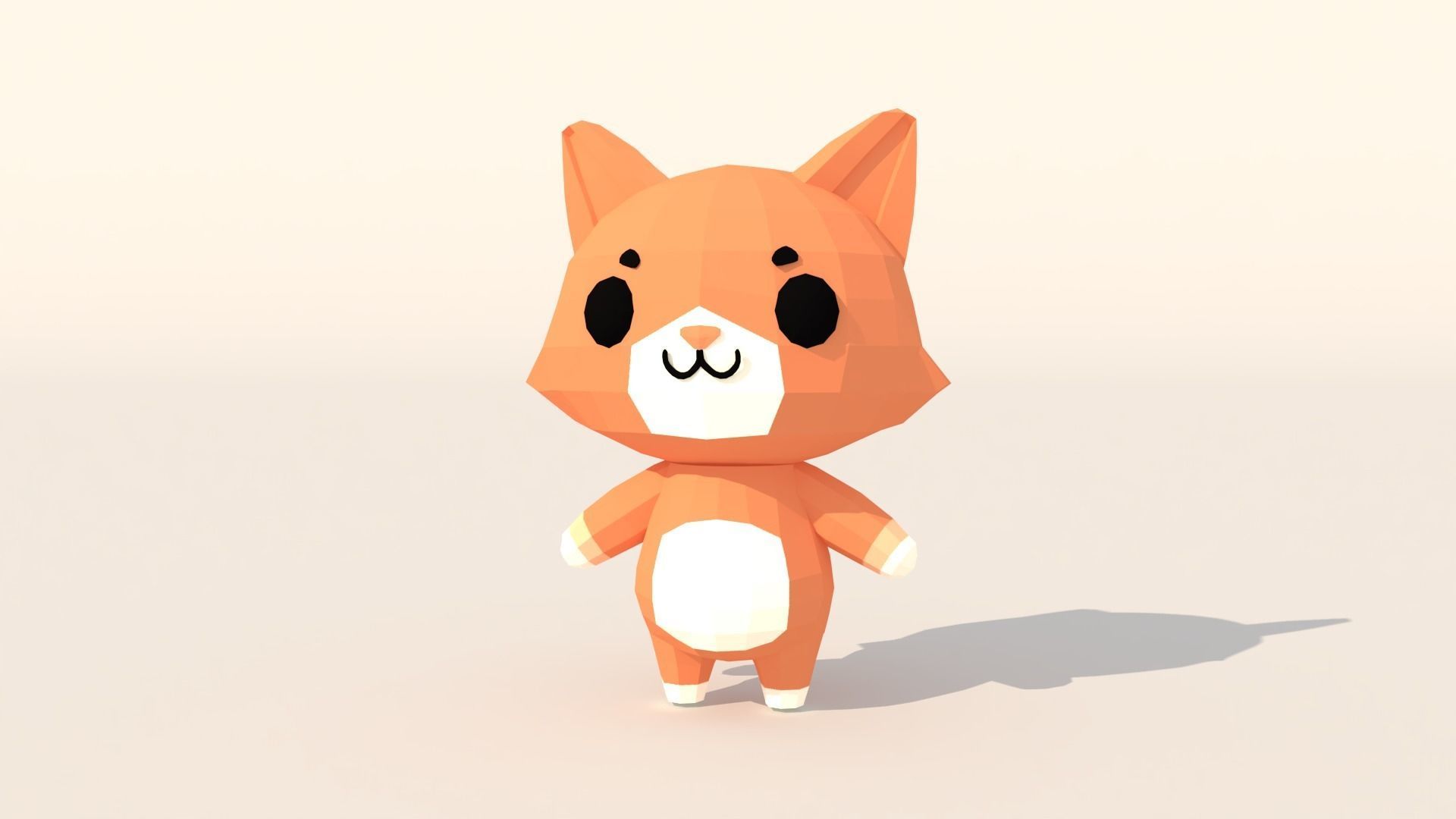 Character B099 Cat Cute 3D model_1