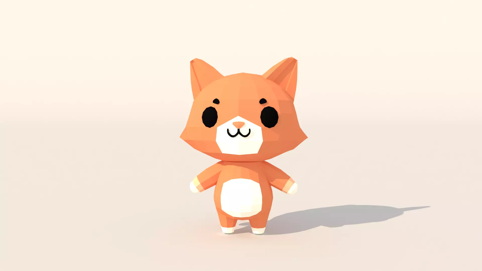 Character B099 Cat Cute 3D model_0