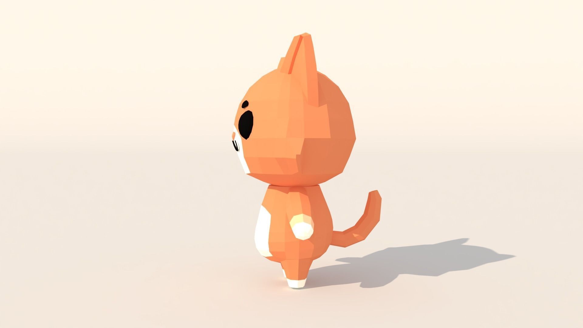 Character B099 Cat Cute 3D model_3
