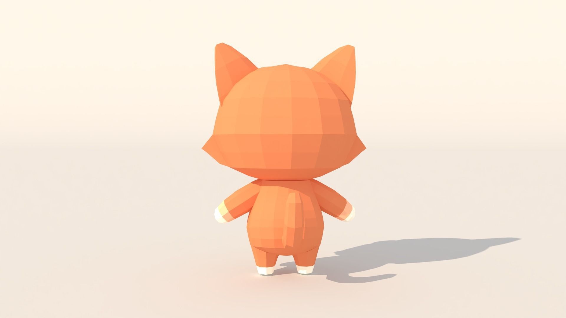 Character B099 Cat Cute 3D model_5