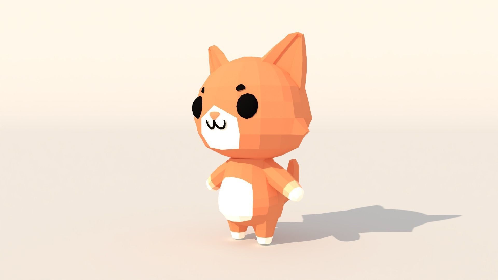 Character B099 Cat Cute 3D model_2