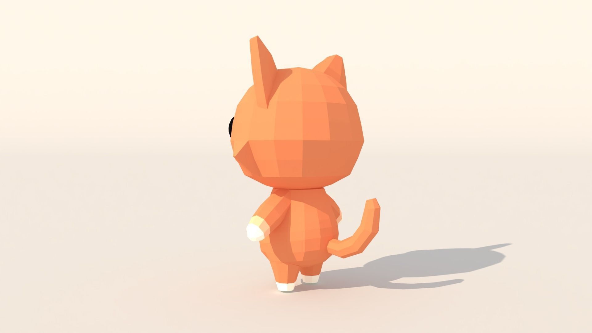 Character B099 Cat Cute 3D model_4