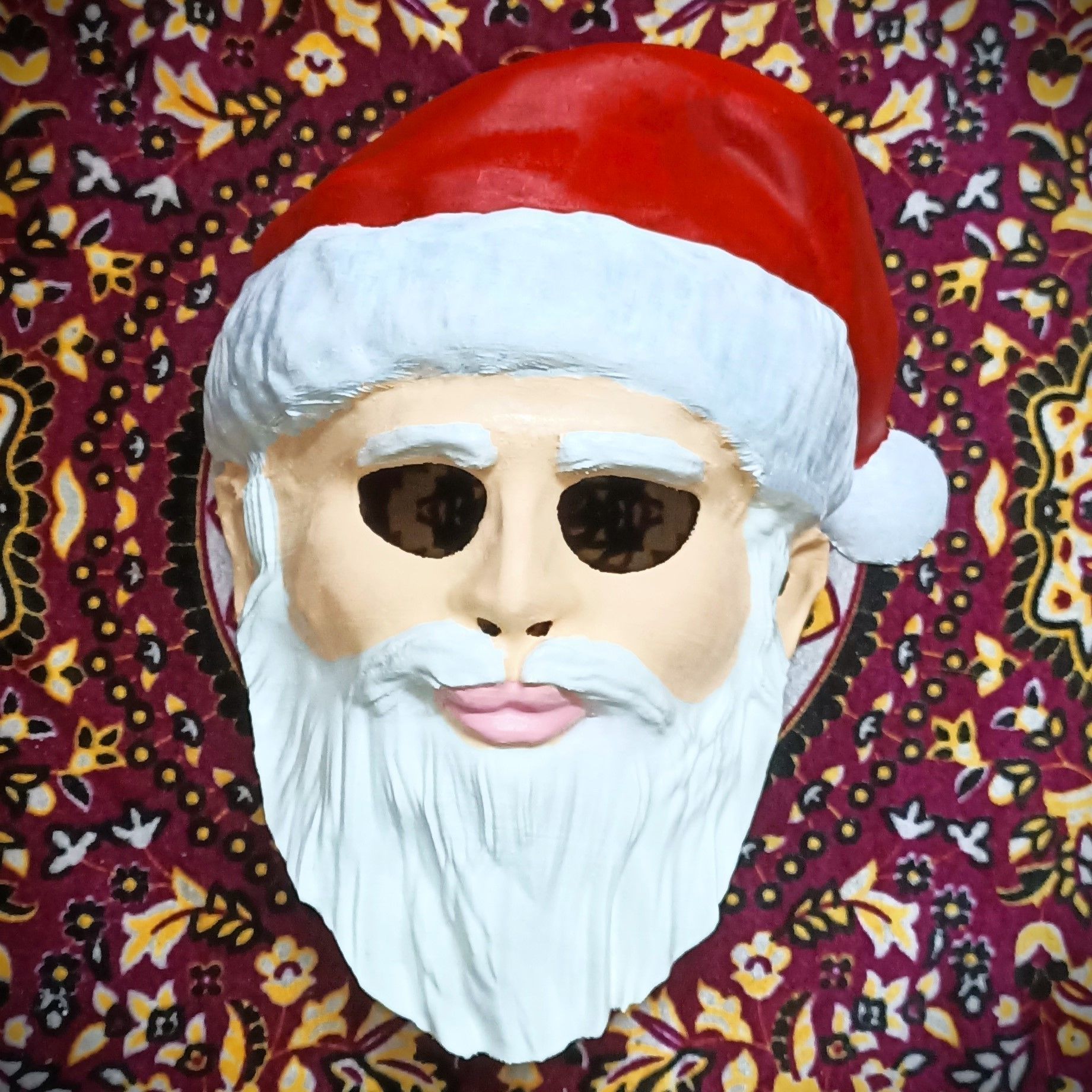 Santa Christmas mask 3D print model_3