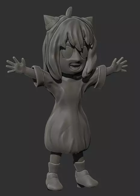 Anime Girl 3D print model_0