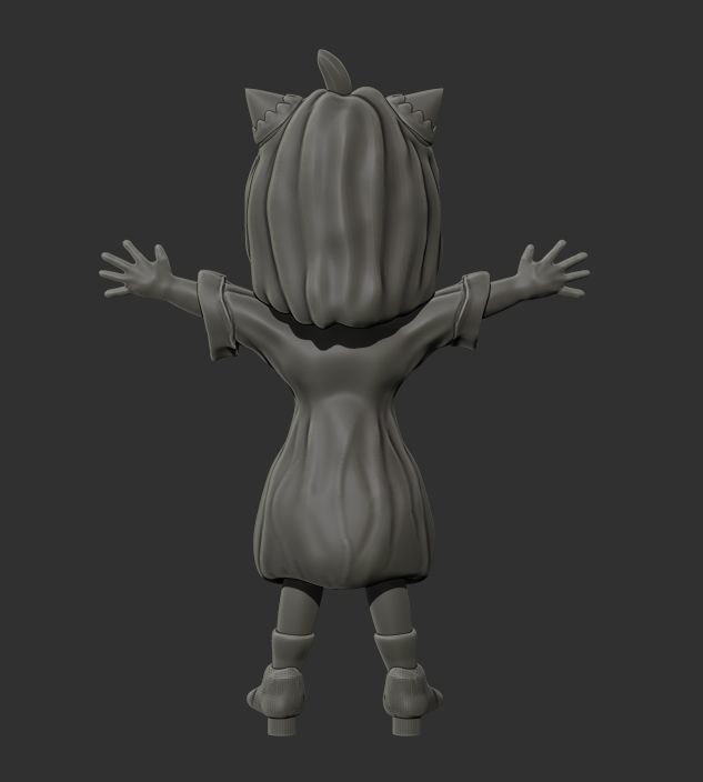 Anime Girl 3D print model_1