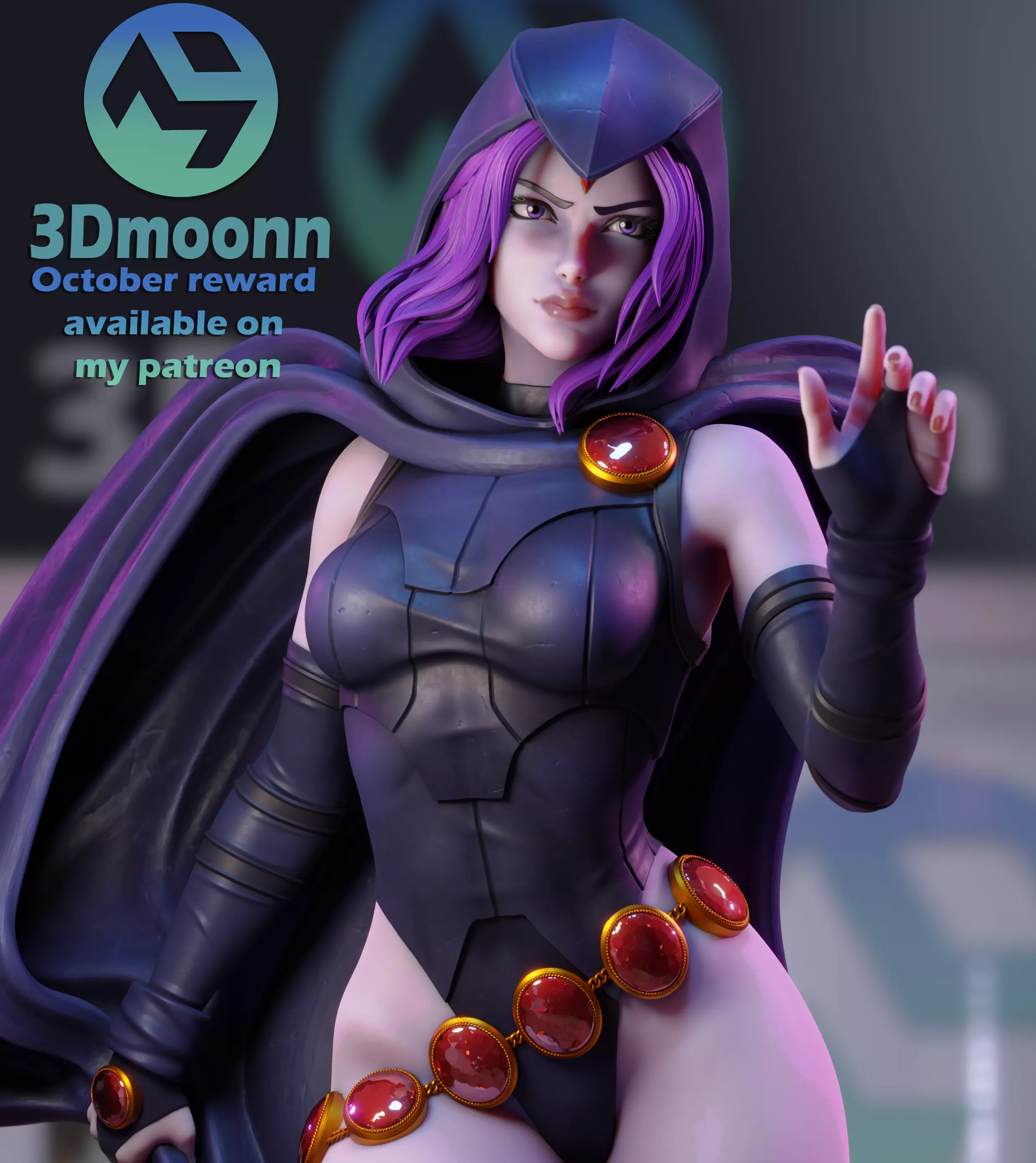 Raven - DC Comics 3D print model_0