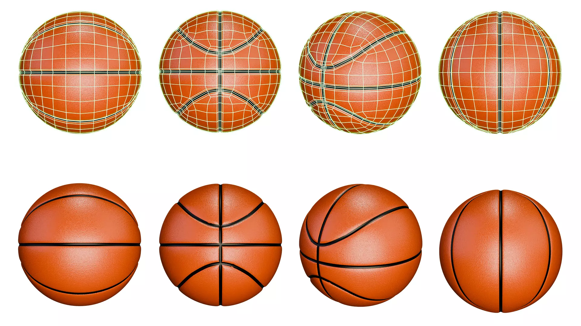 Basketball Low-poly 3D model