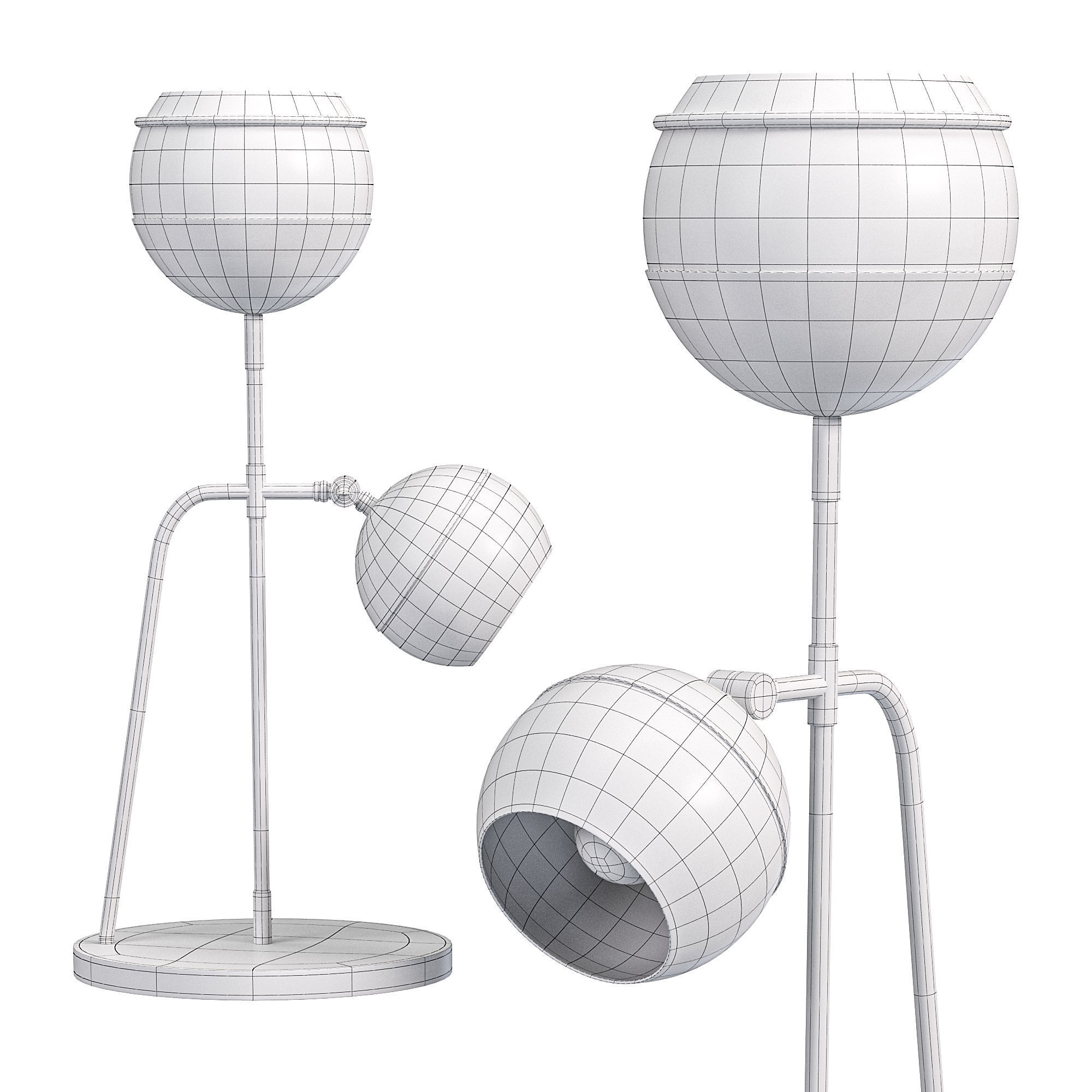 Black Widow II table lamp  3D model_2