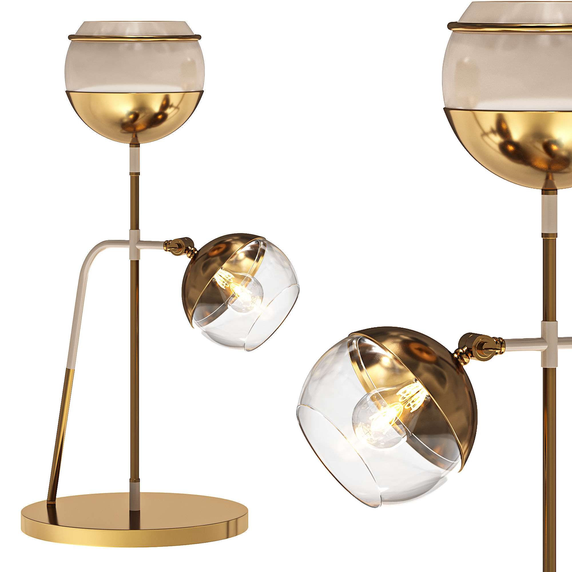 Black Widow II table lamp  3D model_1