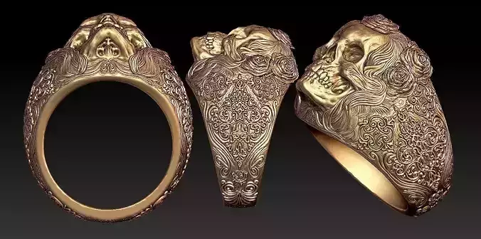 skull ring jewelry