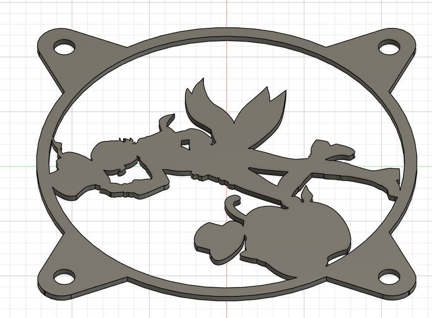 Genshin Impact Lyney PC fan cover  3D print model_7