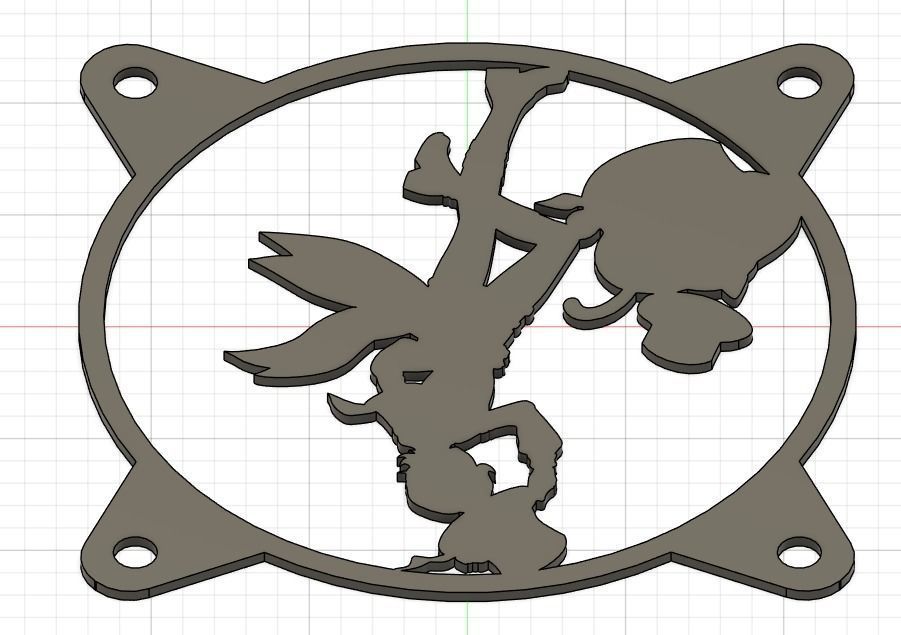 Genshin Impact Lyney PC fan cover  3D print model_5