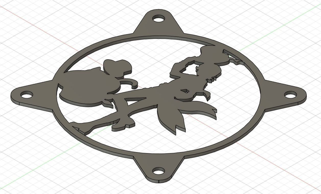 Genshin Impact Lyney PC fan cover  3D print model_2