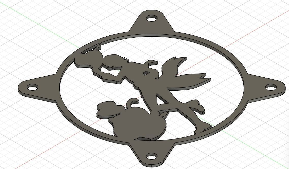 Genshin Impact Lyney PC fan cover  3D print model_8