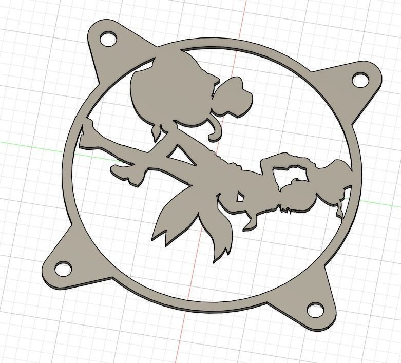 Genshin Impact Lyney PC fan cover  3D print model_13