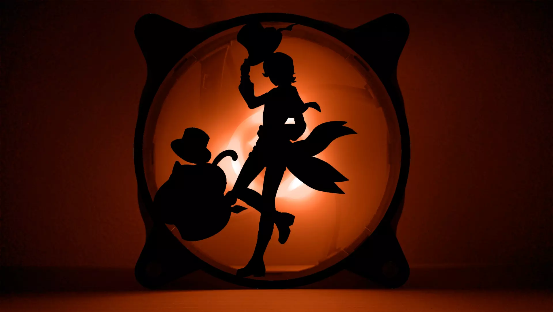 Genshin Impact Lyney PC fan cover  3D print model_0