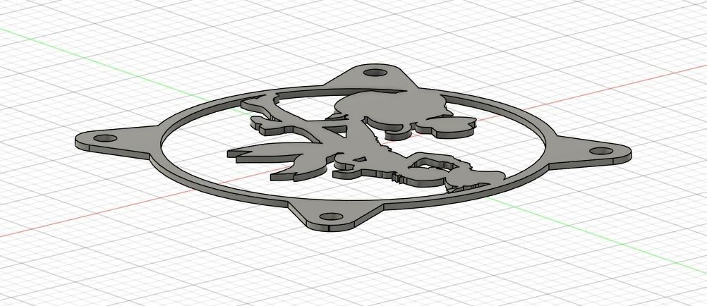 Genshin Impact Lyney PC fan cover  3D print model_22