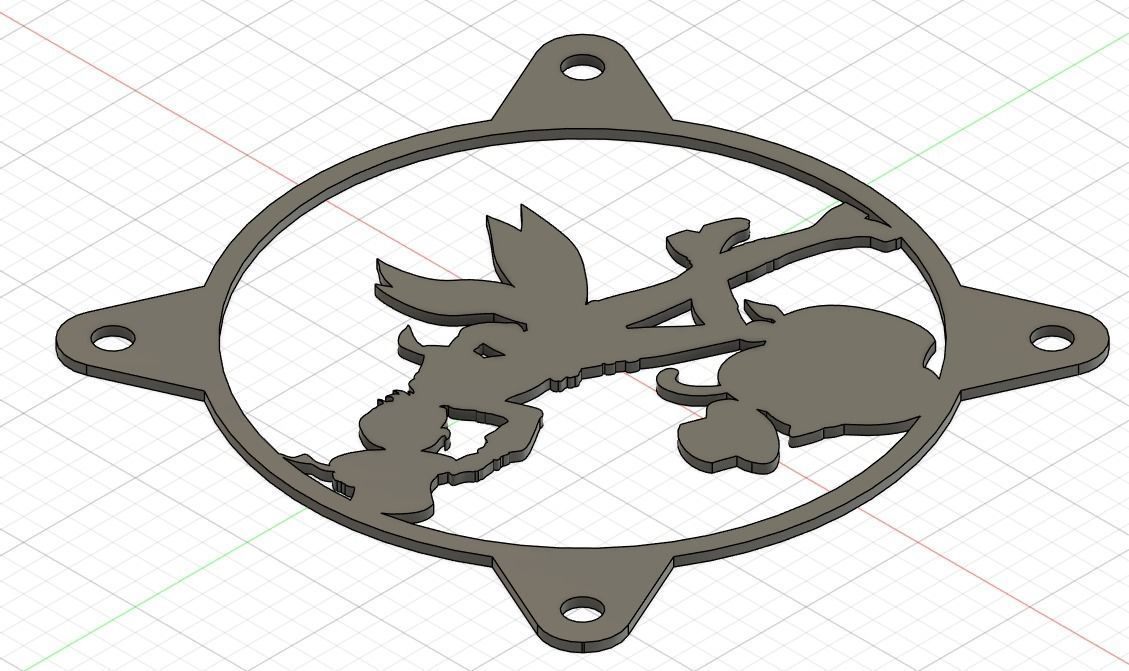 Genshin Impact Lyney PC fan cover  3D print model_6