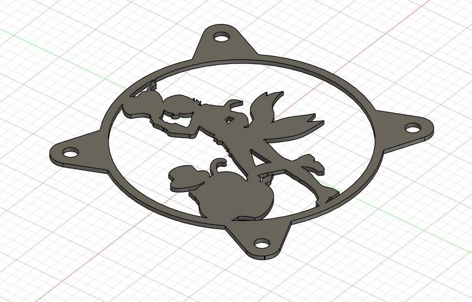 Genshin Impact Lyney PC fan cover  3D print model_25