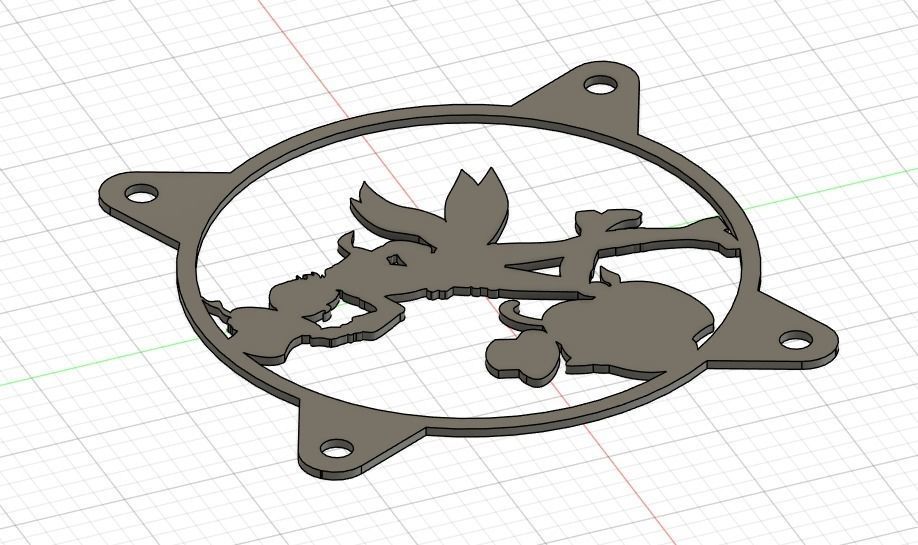 Genshin Impact Lyney PC fan cover  3D print model_24