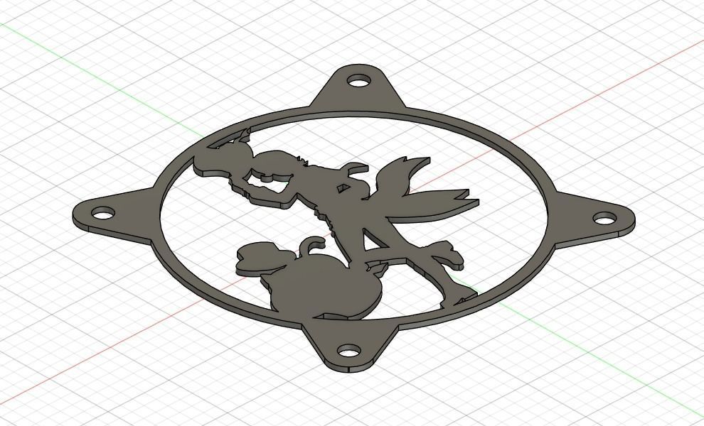 Genshin Impact Lyney PC fan cover  3D print model_18