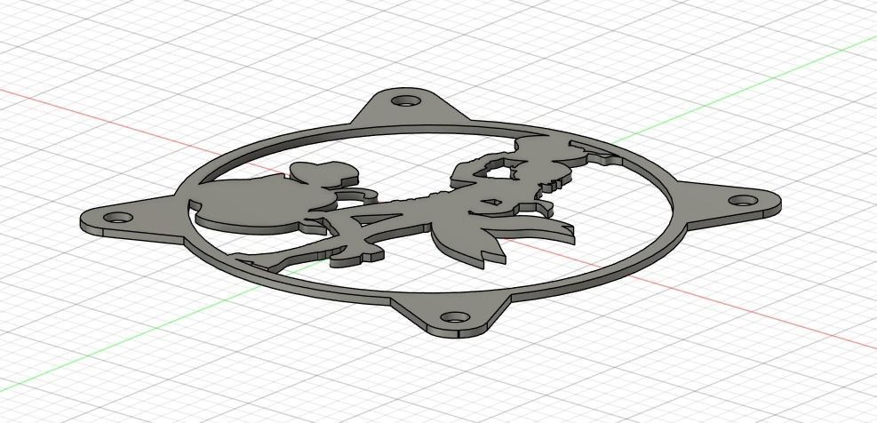 Genshin Impact Lyney PC fan cover  3D print model_20