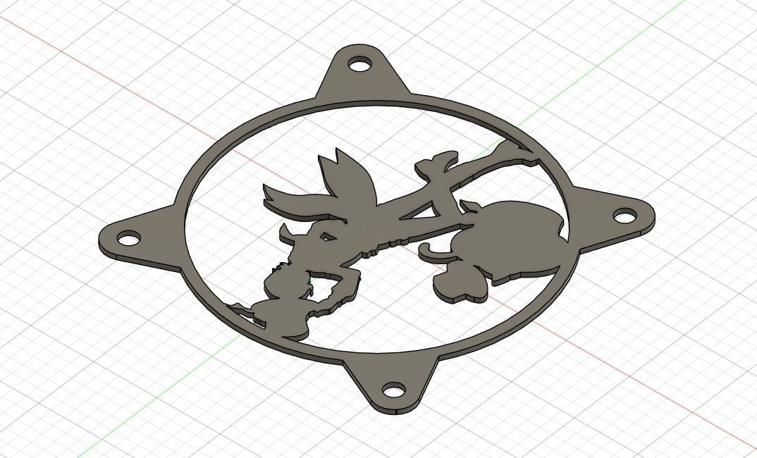 Genshin Impact Lyney PC fan cover  3D print model_16