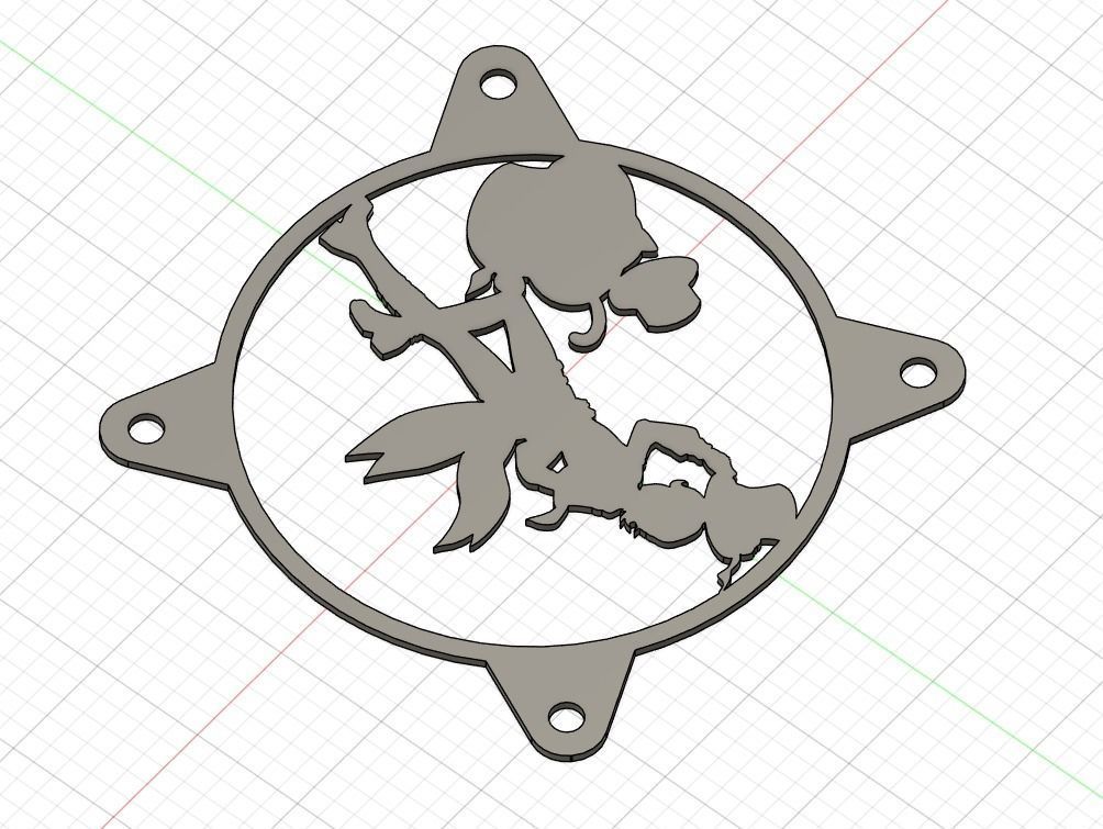 Genshin Impact Lyney PC fan cover  3D print model_14