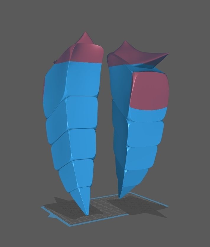 W horns arknights  3D print model_2