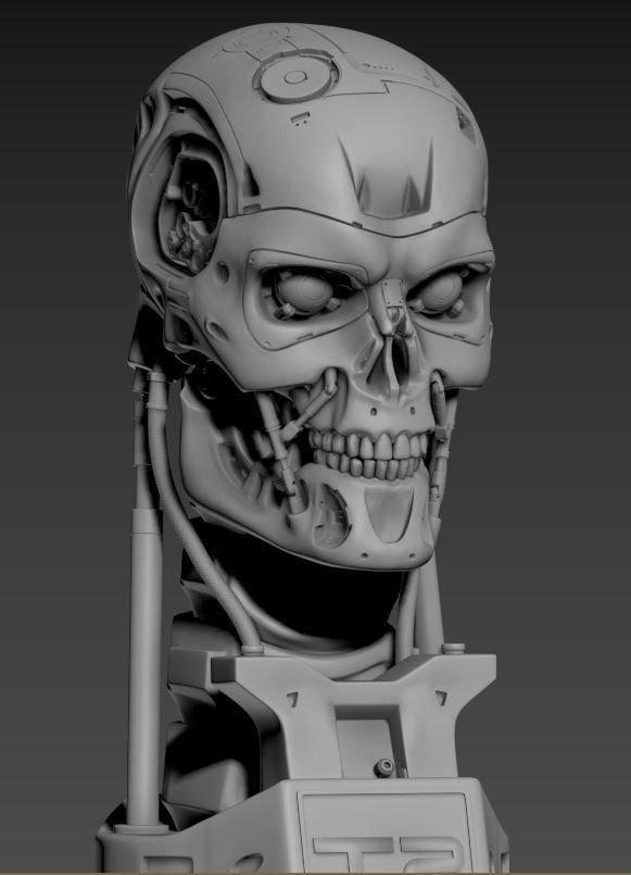 T-800 Skull Terminator 2 Judgment Day V2 Replica 3D print model_38