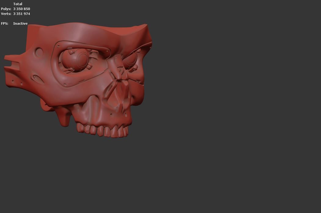 T-800 Skull Terminator 2 Judgment Day V2 Replica 3D print model_15